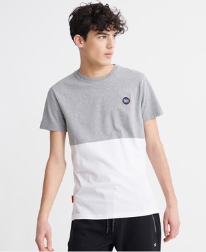 Superdry Collective Colour Block Férfi Pólók Szürke | JRUSD4085